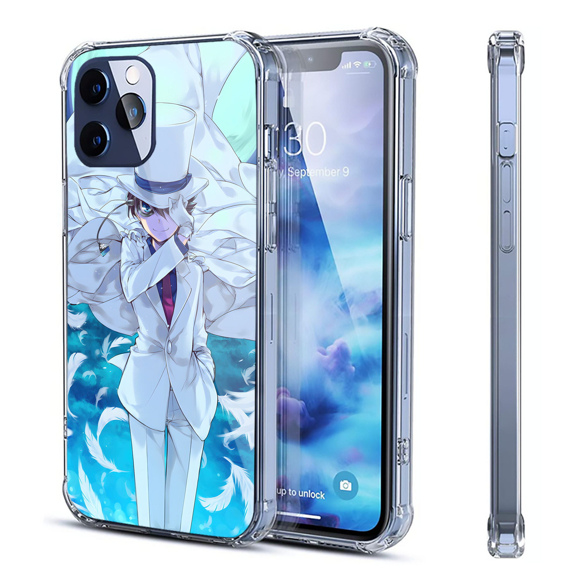 （画像用） 名探偵コナン Detective Conan 【iPhone 12シリーズ対応】透明スマホケース（クリアソフトケース）
